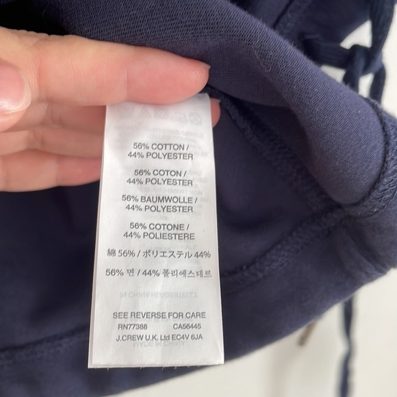 J crew Short sleeve Navy Nautical Casual Coastal Short Sleeves Sweatshirt Top M - Picture 5 of 6